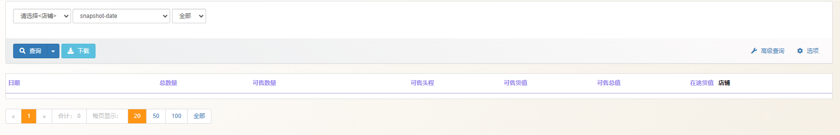 每日历史库存